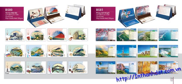mẫu lịch để bàn mới